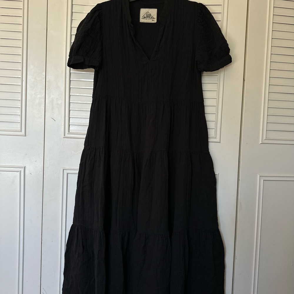 Sugar Candy Mountain Vintage Black Maxi Dress